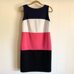 Anne Klein Sleeveless Color Block Dress Size: 6